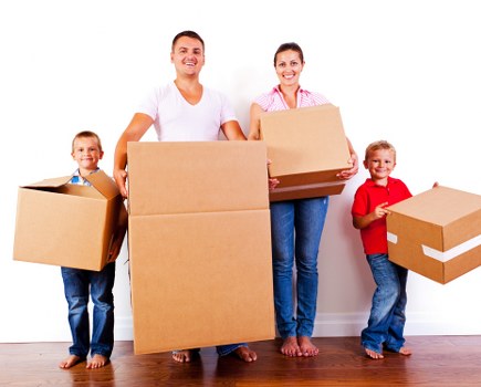 Professional local removals in Collierswood with moving van and packed boxes