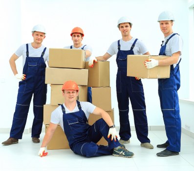 Staff member inspecting a storage area for safety