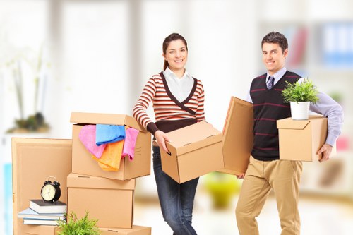 Packing boxes for a home move with mobile storage in Collierswood
